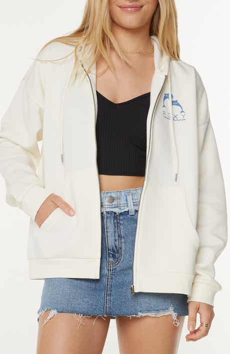 Roxy Evening Lineup Fleece Full Zip Graphic Hoodie