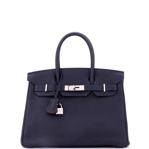 Birkin Handbag Verso Togo with Palladium Hardware 30