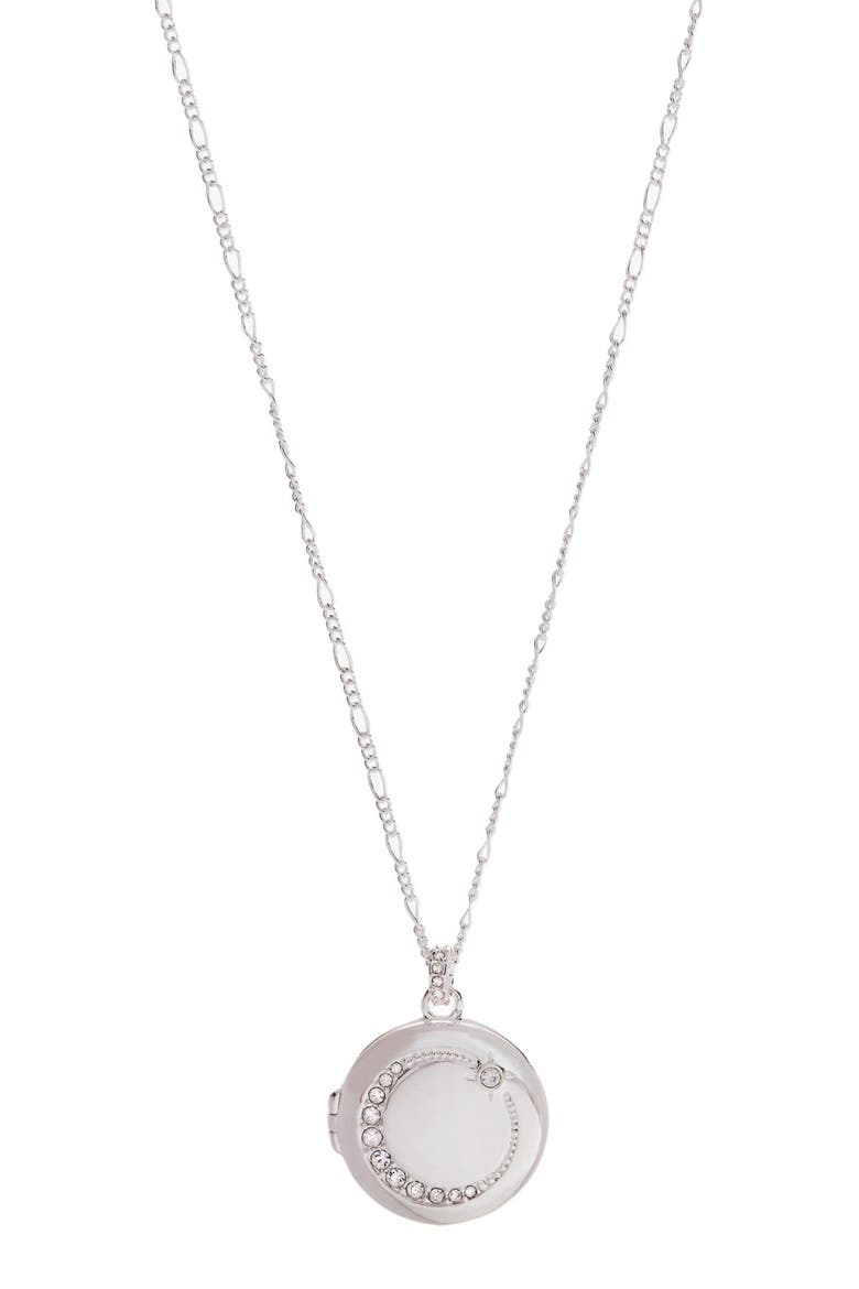 Mother Locket Necklace, Main, color, Silver