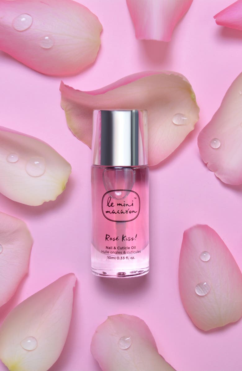 Le Mini Macaron Rose Kiss Nail & Cuticle Oil, Alternate, color,