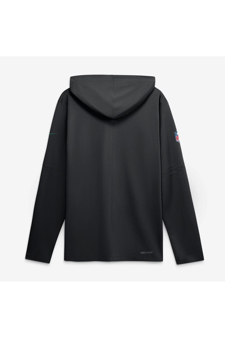 Men's Nike Black Green Bay Packers Sideline Game On Lightweight Long Sleeve Hooded Dri-FIT Top, Alternate, color, Black
