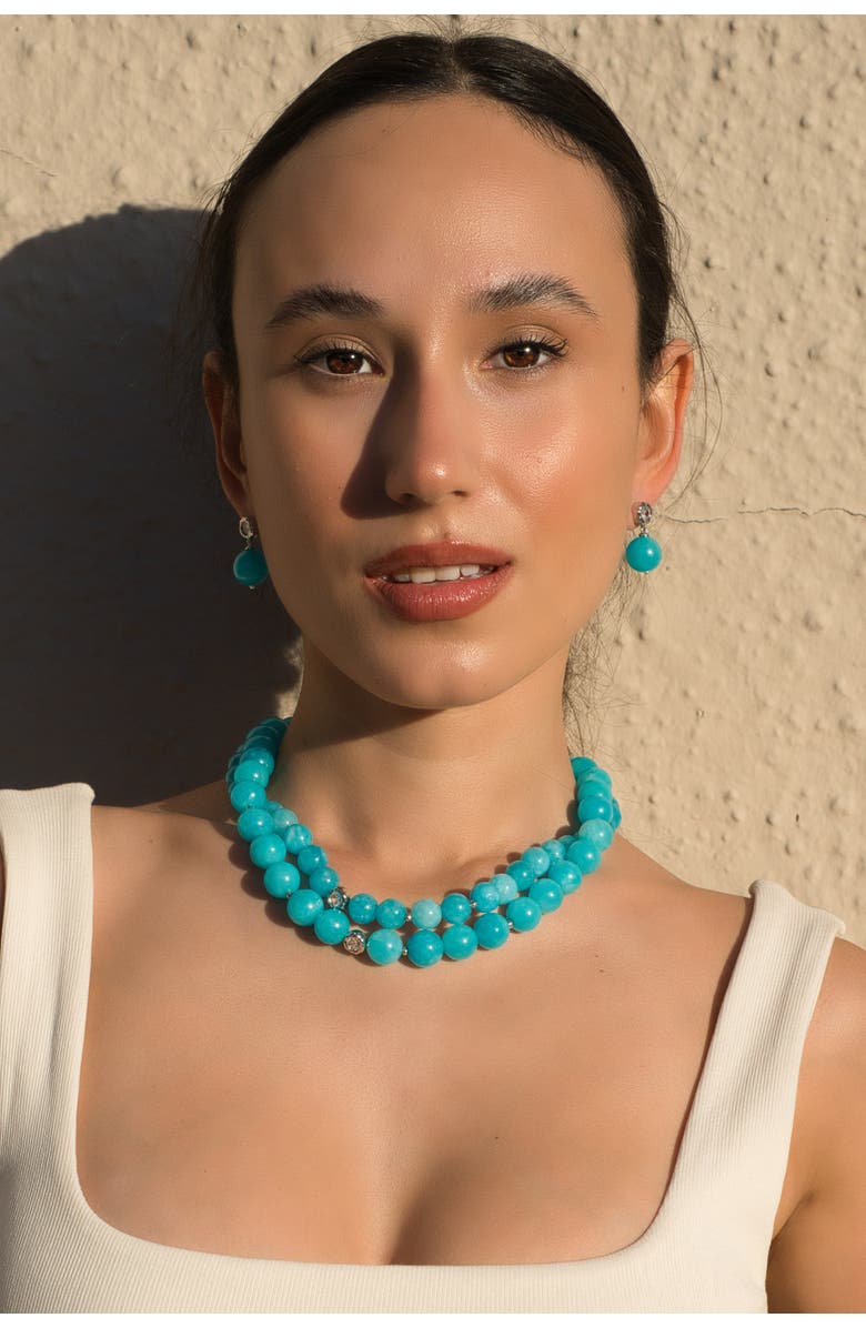 Classicharms Gia Amazonite Bead Drop Earrings, Alternate, color, 