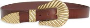 THE GREAT. & Stetson The Big Buckle Leather Belt