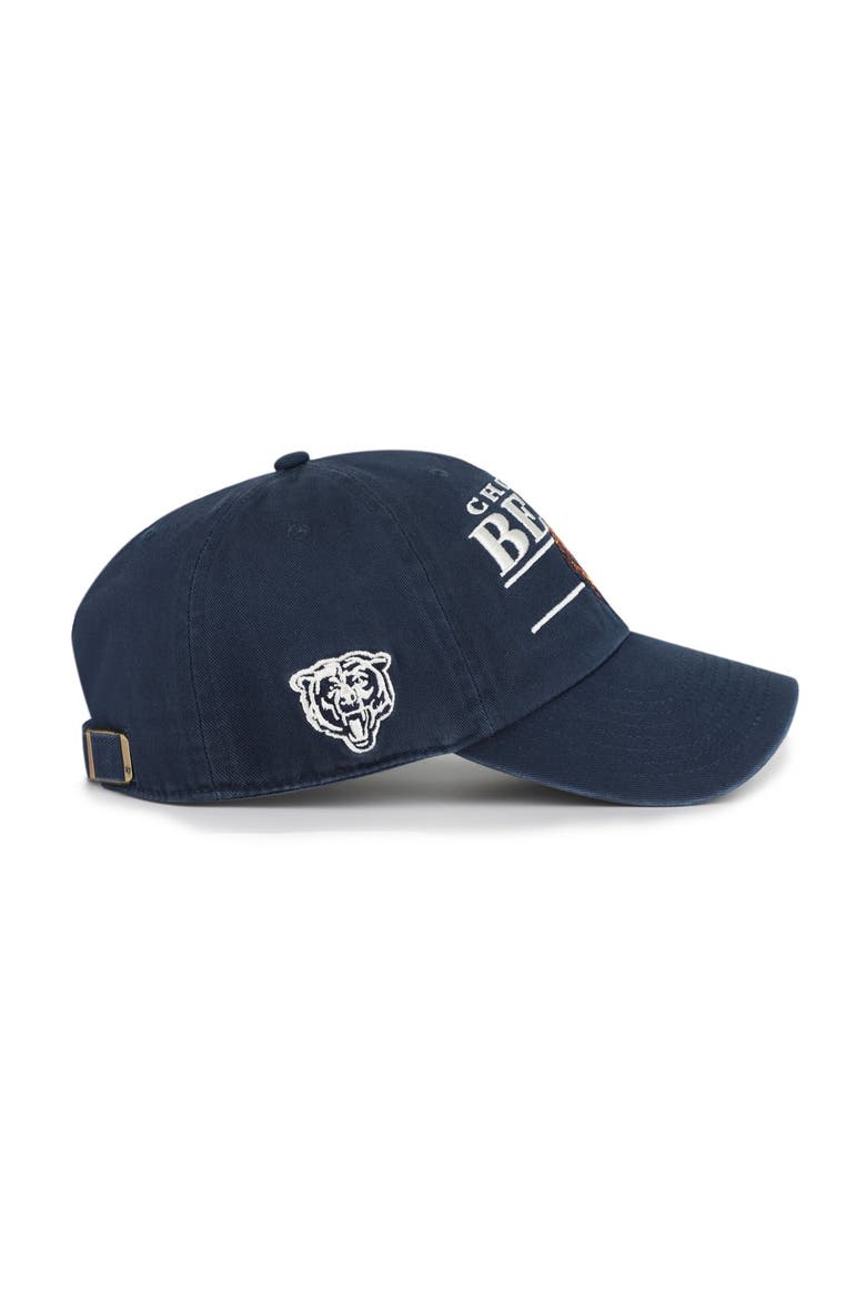 Men's '47 Navy Chicago Bears Throwback Graphic Clean Up Adjustable Hat, Alternate, color, Navy