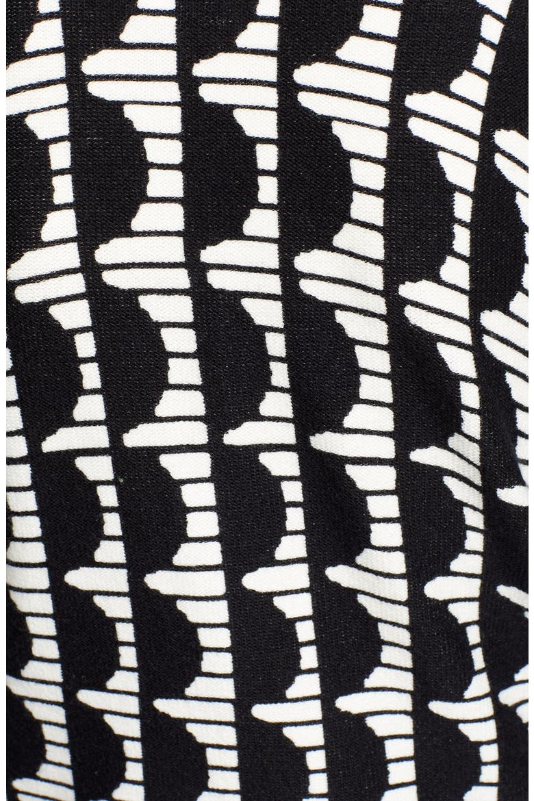 Graphic Stripe Cardigan, Alternate, color, BLACK IVORY