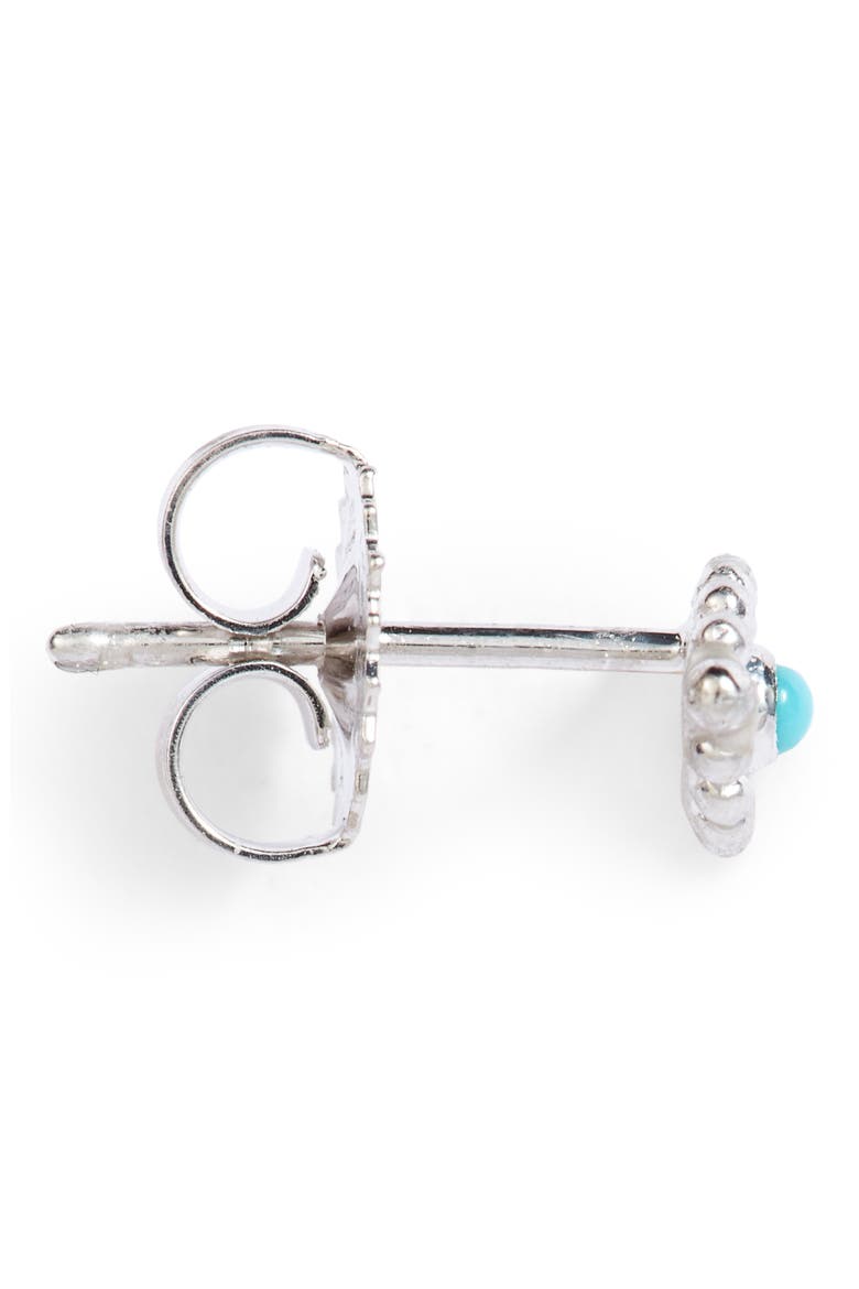 Dew Drop Evil Eye Earrings, Alternate, color, SILVER