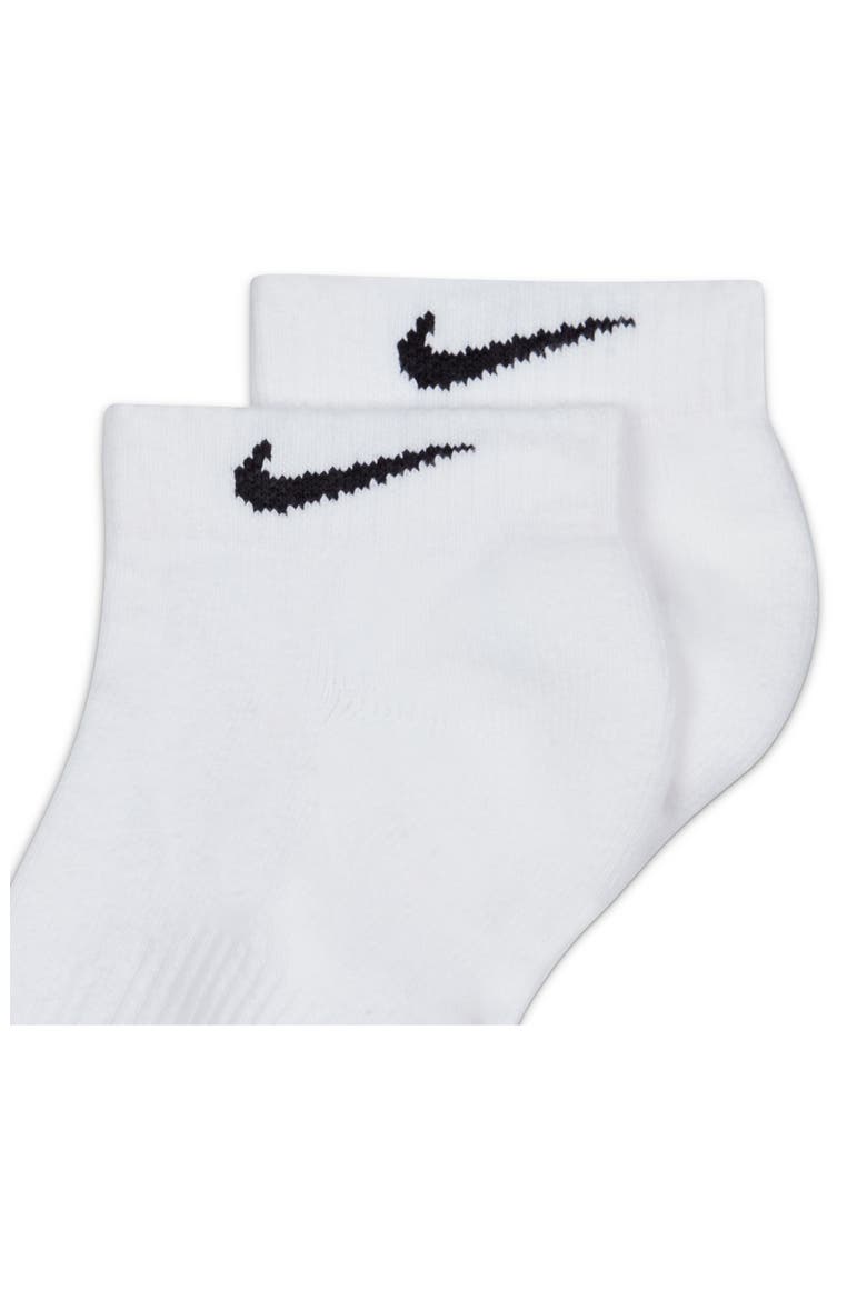 Kids' 6-Pack Comfort Plus Dri-FIT Cushioned Ankle Socks, Alternate, color, WHITE/ BLACK