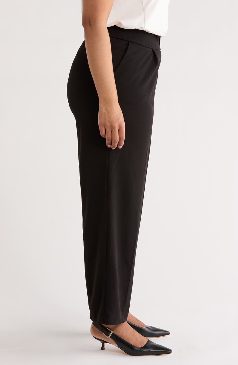 AK ANNE KLEIN Pleated High Waist Pull-On Wide Leg Pants, Alternate, color,