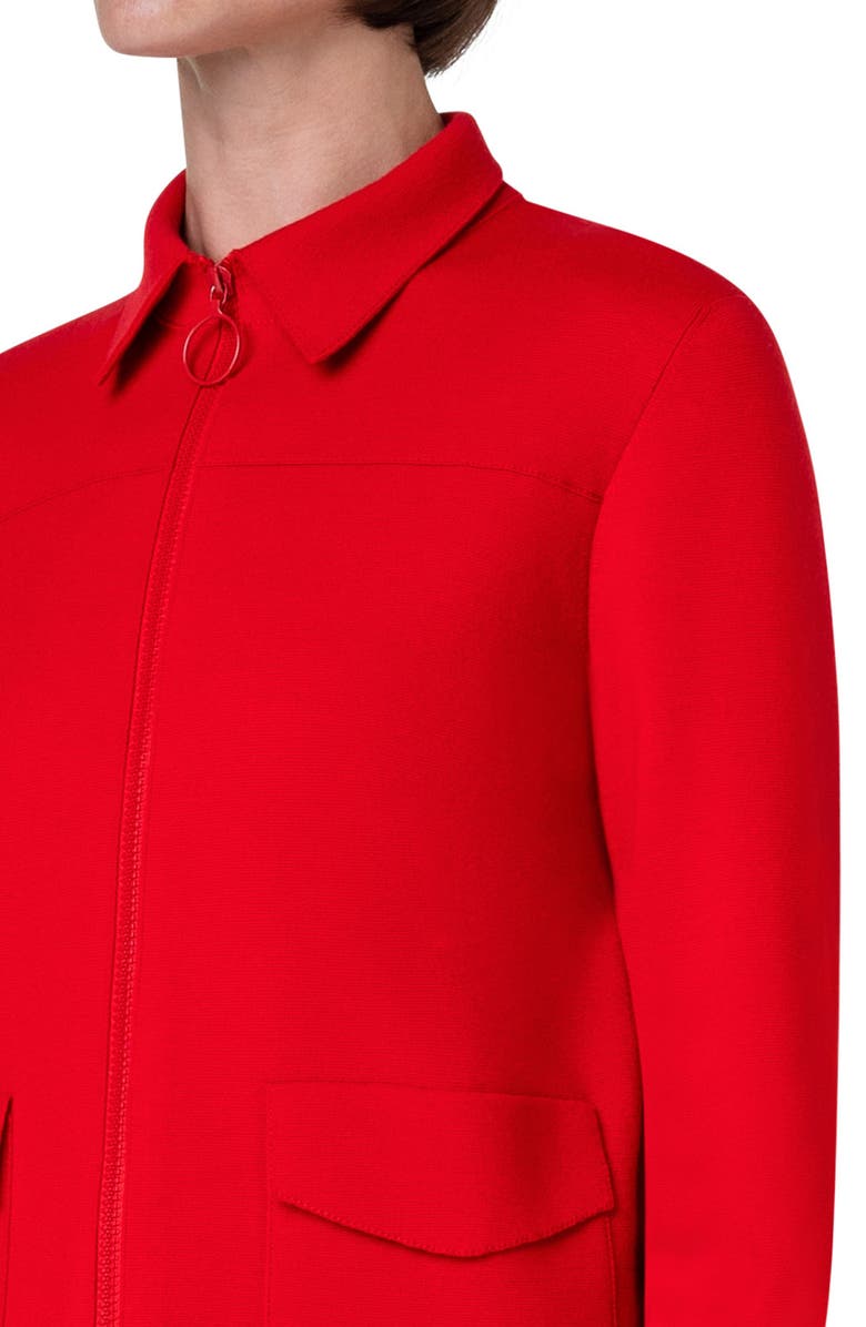 Akris punto Virgin Wool Zip Jacket, Alternate, color, 