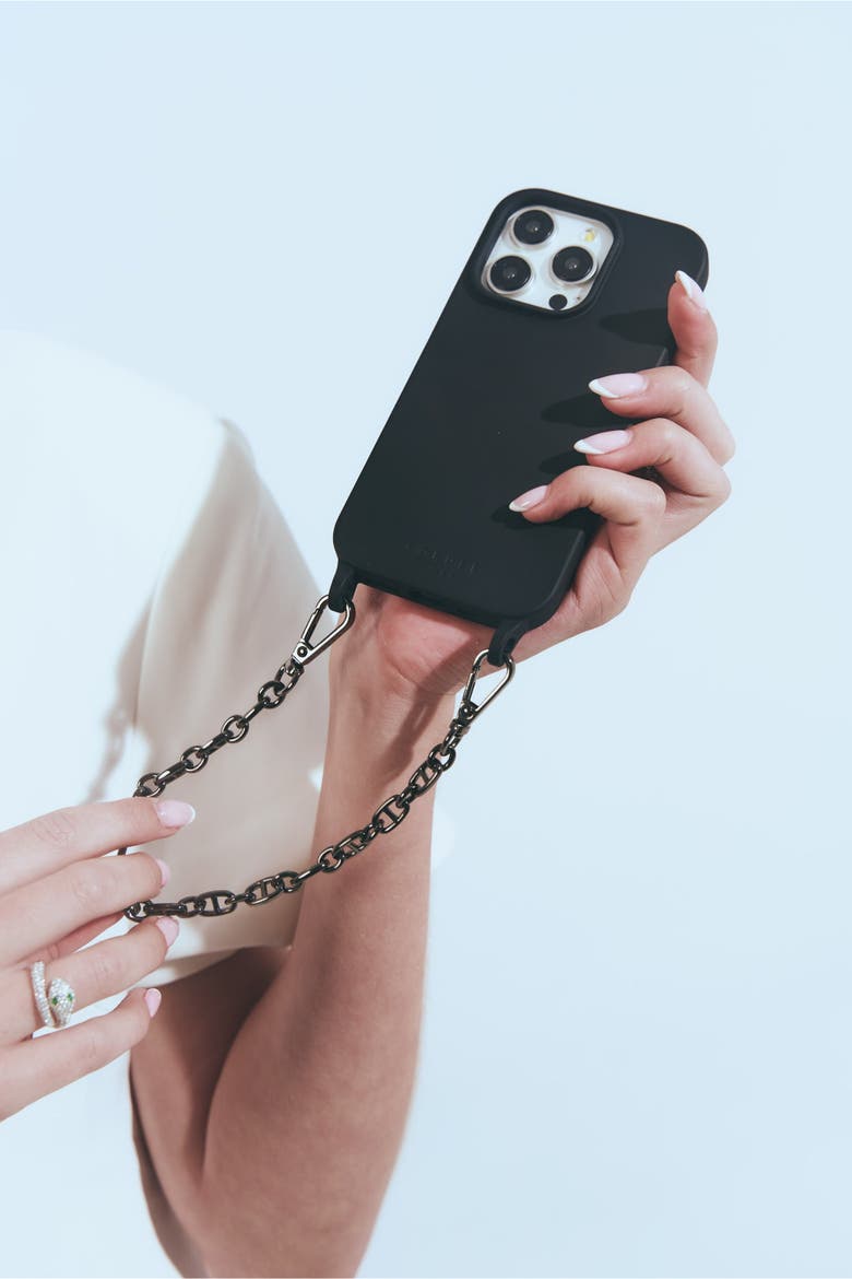 12 Phone Chain Set, Alternate, color, Black