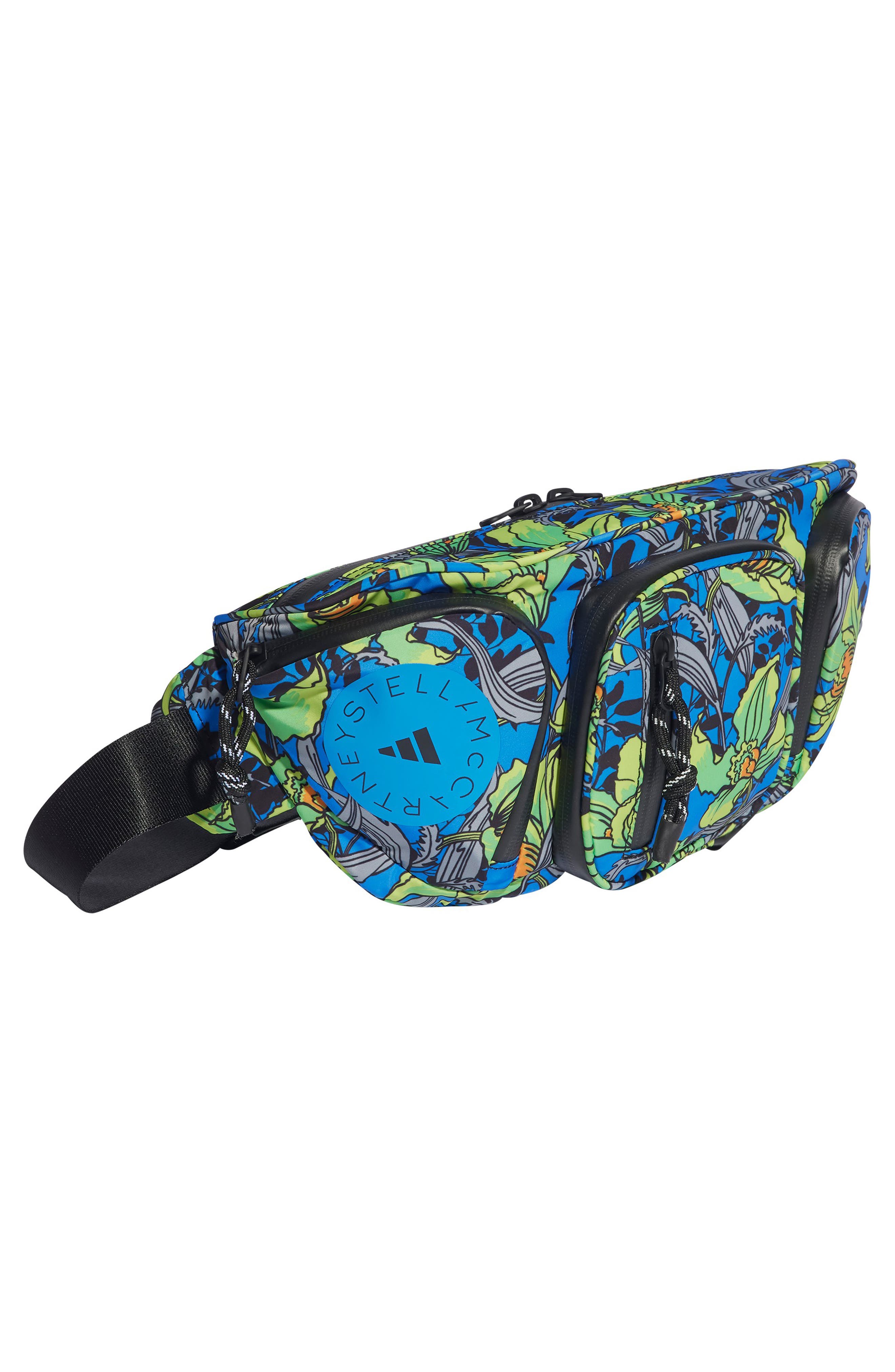 adidas by Stella McCartney Print Recycled Polyester Belt Bag, Alternate, color, 