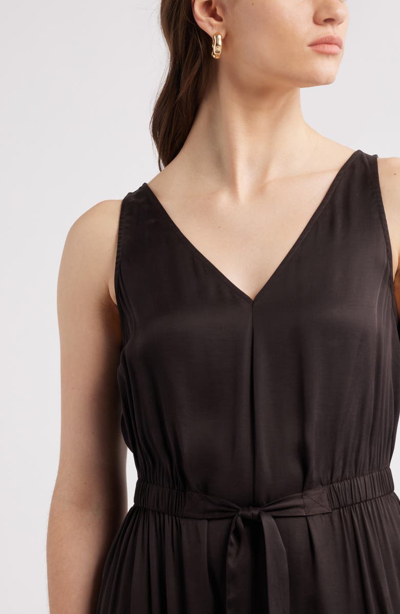 Nordstrom Sleeveless Midi Dress, Alternate, color, Brown Ganache