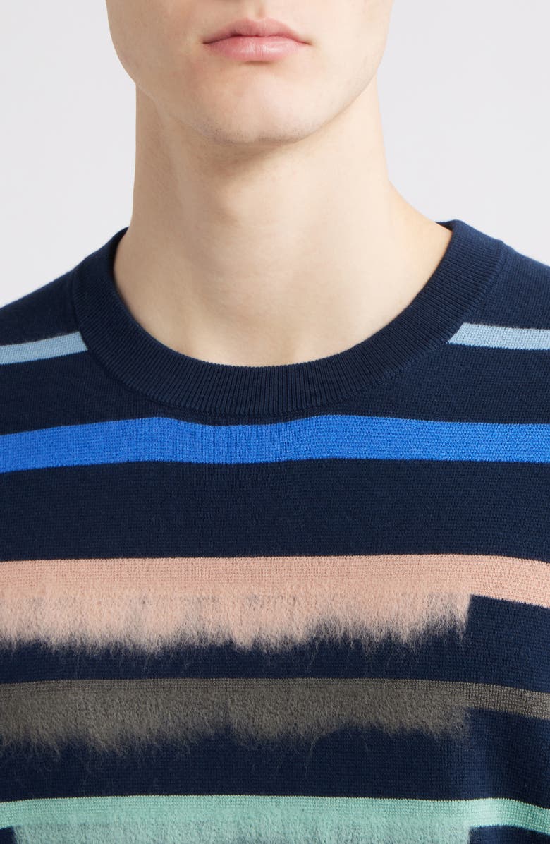 Paul Smith Stripe Crewneck Cotton & Wool Sweater, Alternate, color,