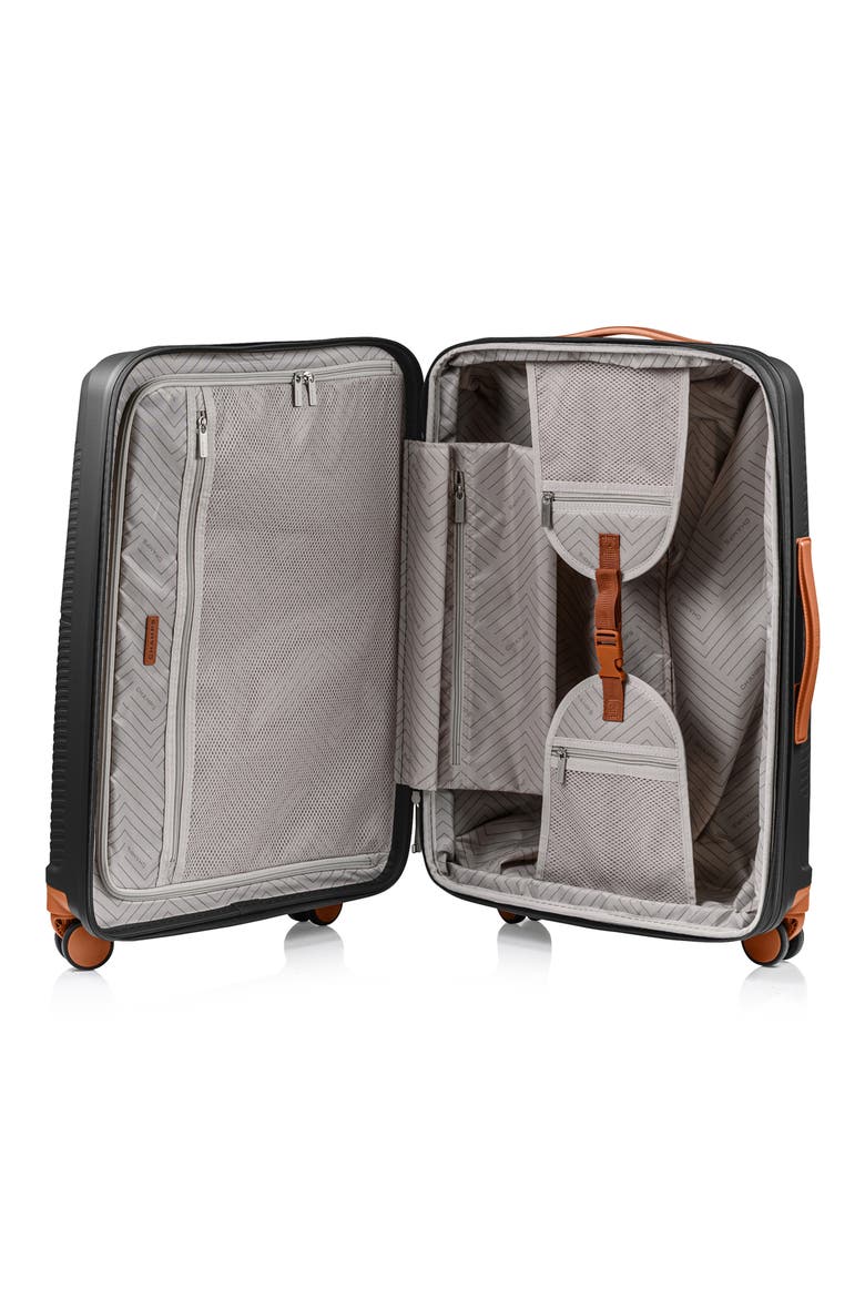 Vintage Aura 24-Inch Hardside Spinner Suitcase, Alternate, color, BLACK