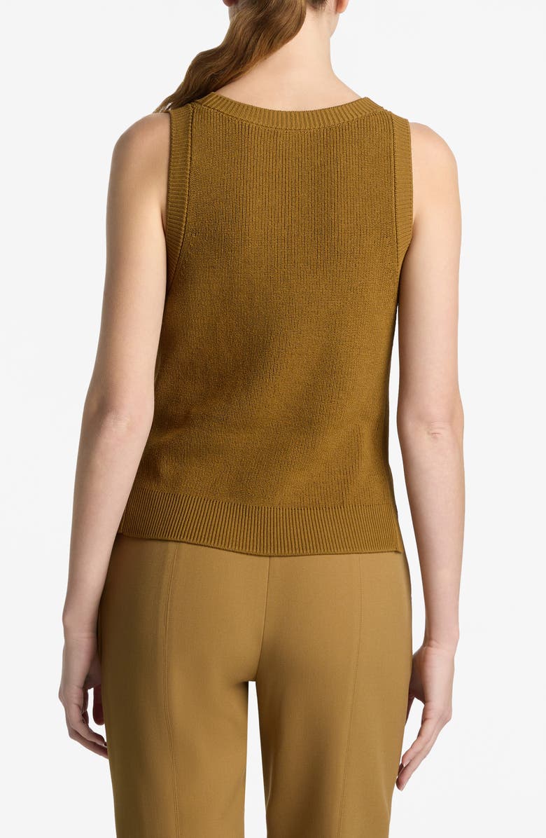 St. John Collection Square Neck Rib Sleeveless Sweater, Alternate, color,