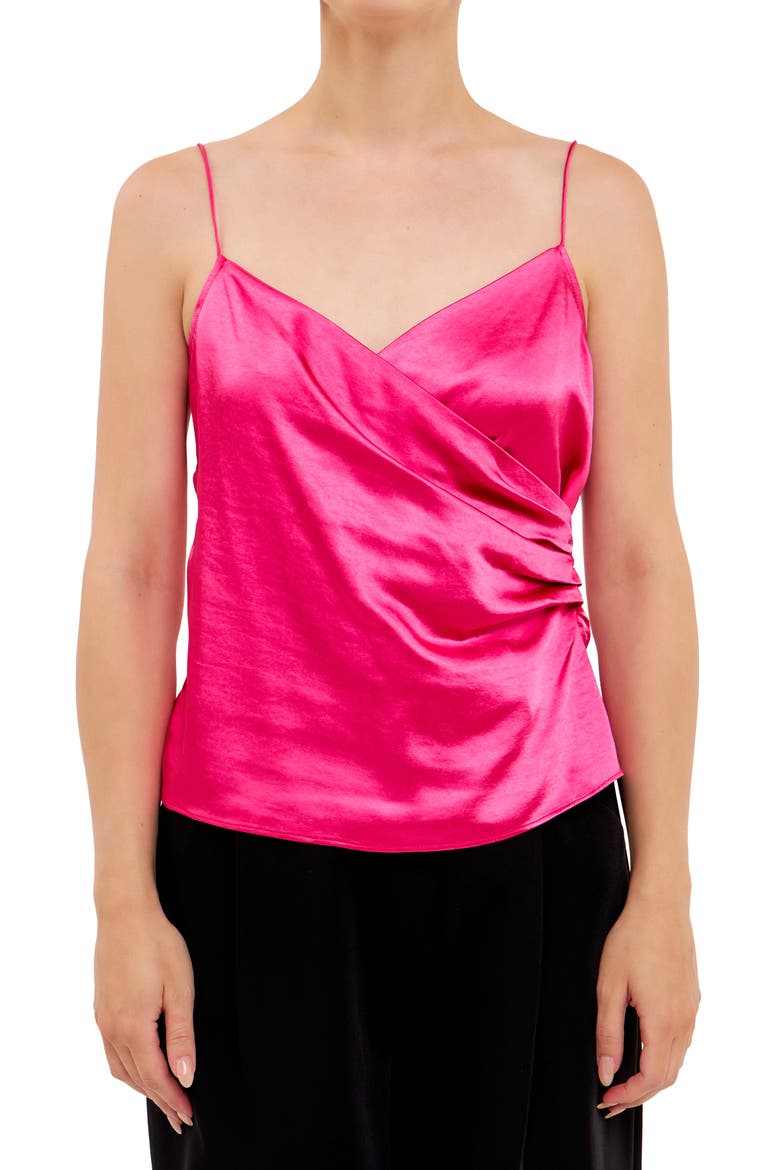 Satin Camisole, Alternate, color, FUCHSIA