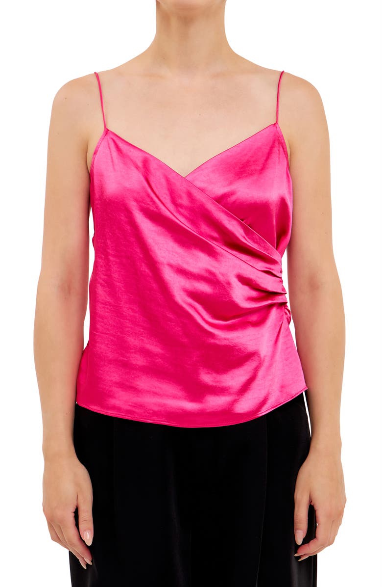 Endless Rose Satin Camisole, Alternate, color, Fuchsia