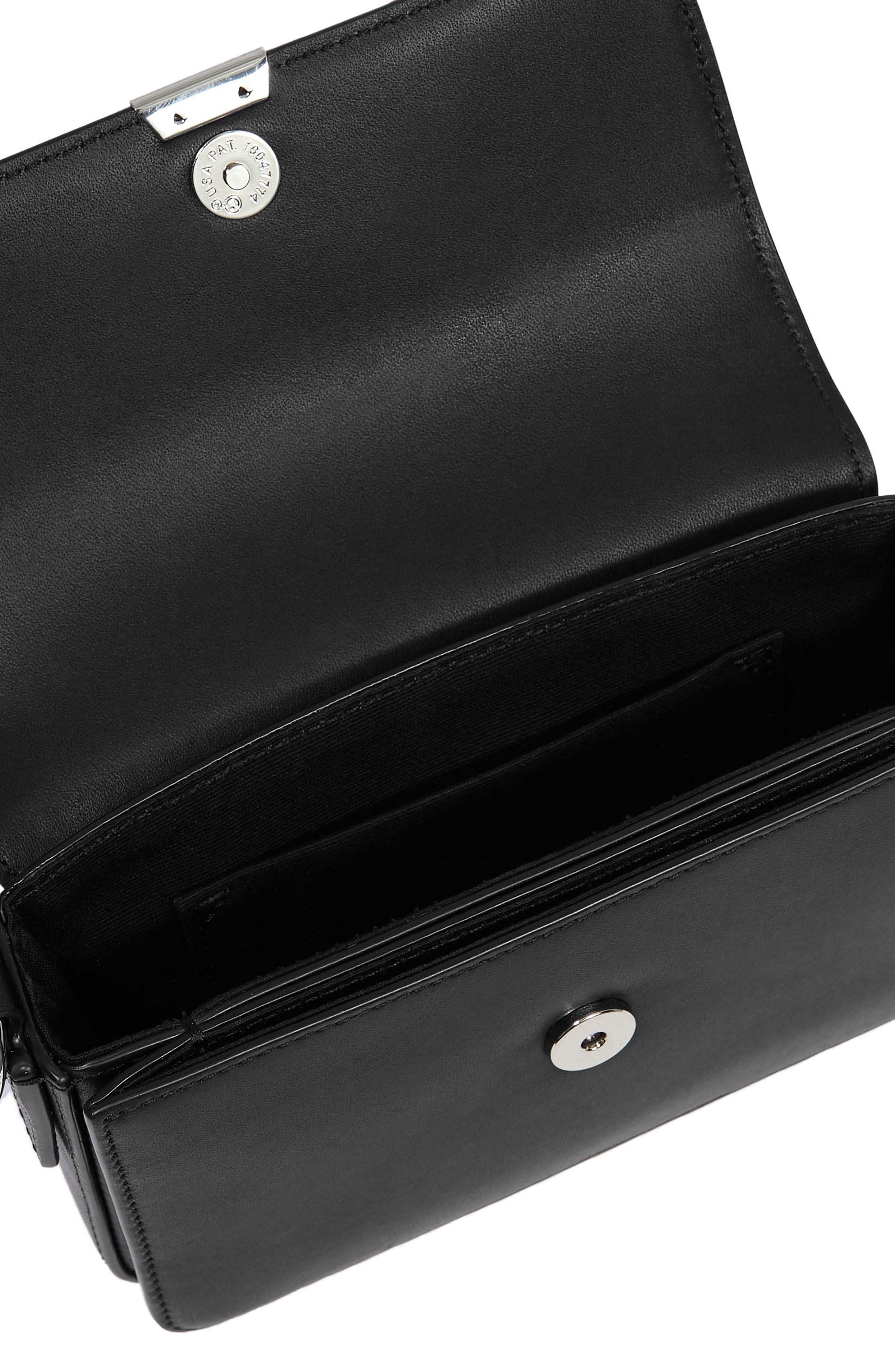 AllSaints Mini Captain Leather Crossbody Bag, Alternate, color, 