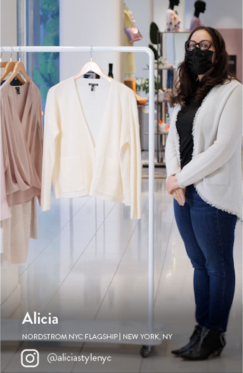 V-Neck Organic Linen & Cotton Cardigan, sales video thumbnail