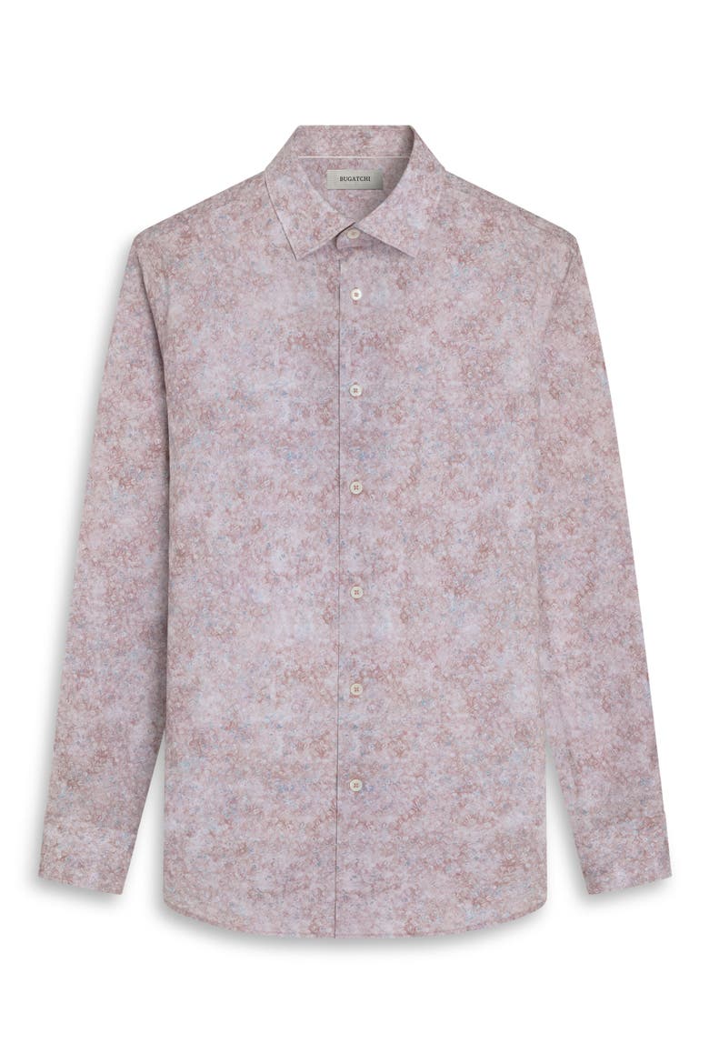 Julian Shaped Fit Floral Stretch Button-Up Shirt, Alternate, color, DUSTY PINK