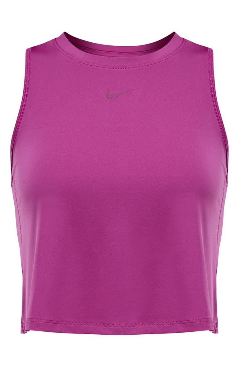 Nike One Classic Dri-FIT Crop Tank, Alternate, color, Hot Fuchsia/ Black
