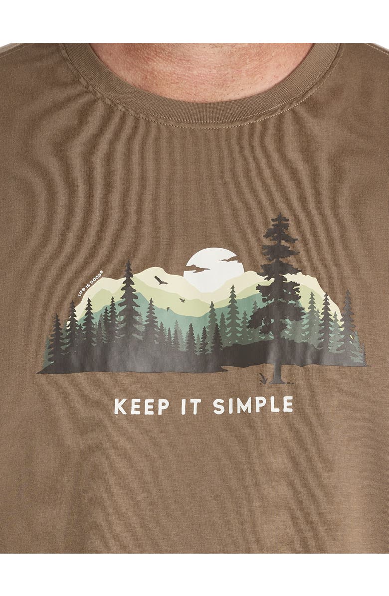 LIFE IS GOOD Big & Tall Keep It Simple Landscape Graphic Tee, Alternate, color, Mushroom