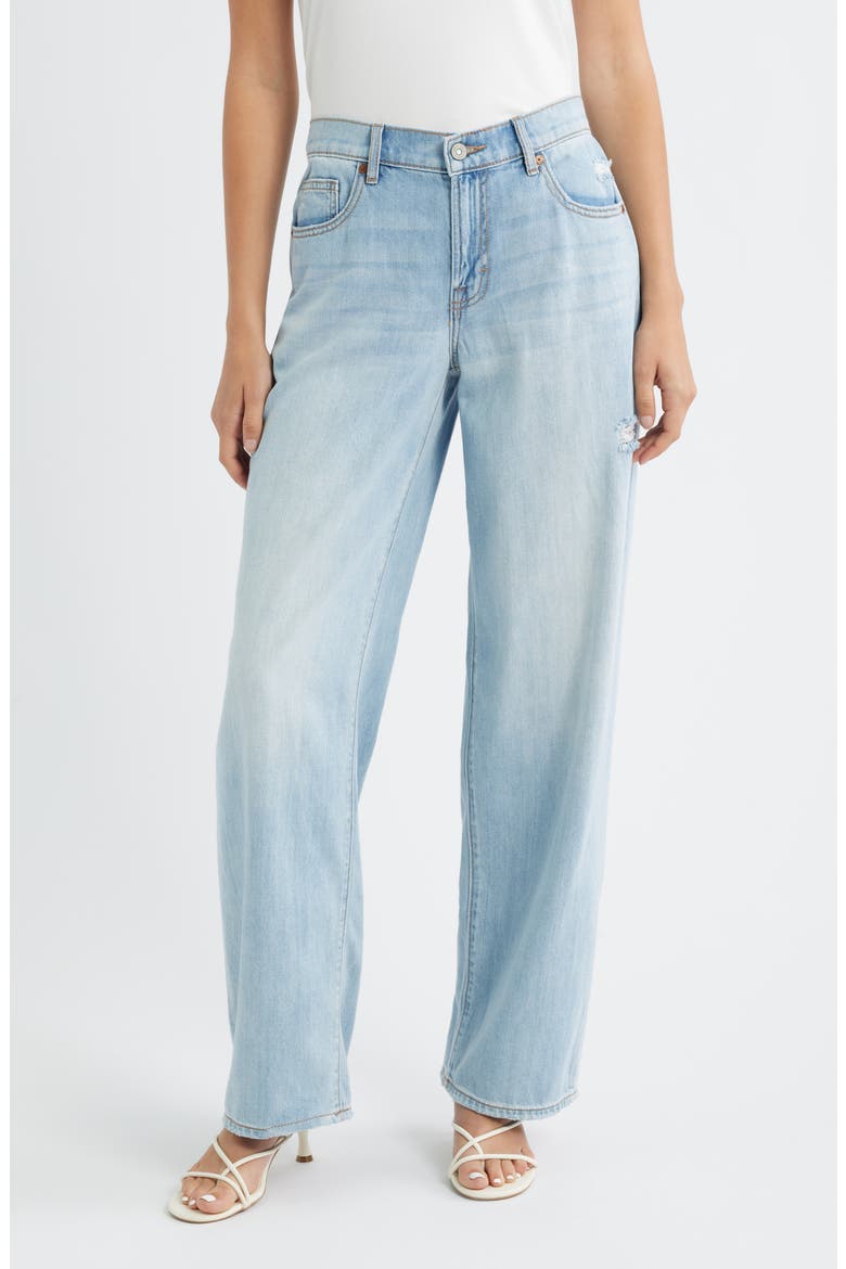 High Waist Baggy Wide Leg Jeans, Main, color, LIGHT WASH