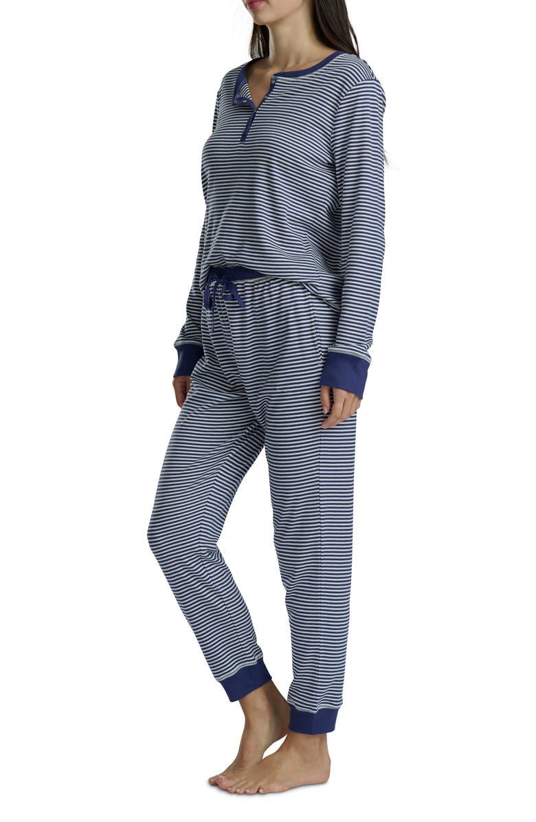 Splendid Cotton Blend Pajama Top & Pants Set, Alternate, color, Deepcoblt