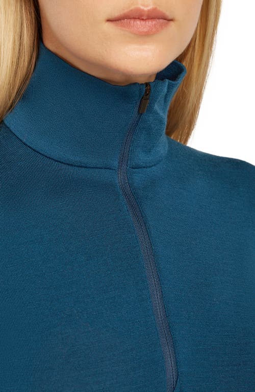 Icebreaker 260 Oasis Tech Merino Wool Half Zip Pullover In Green