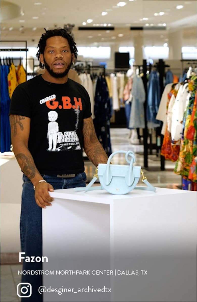 Pretzel Leather Crossbody Bag, sales video thumbnail