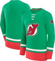 FANATICS Men's Fanatics  Green New Jersey Devils Vintage High Point Long Sleeve T-Shirt