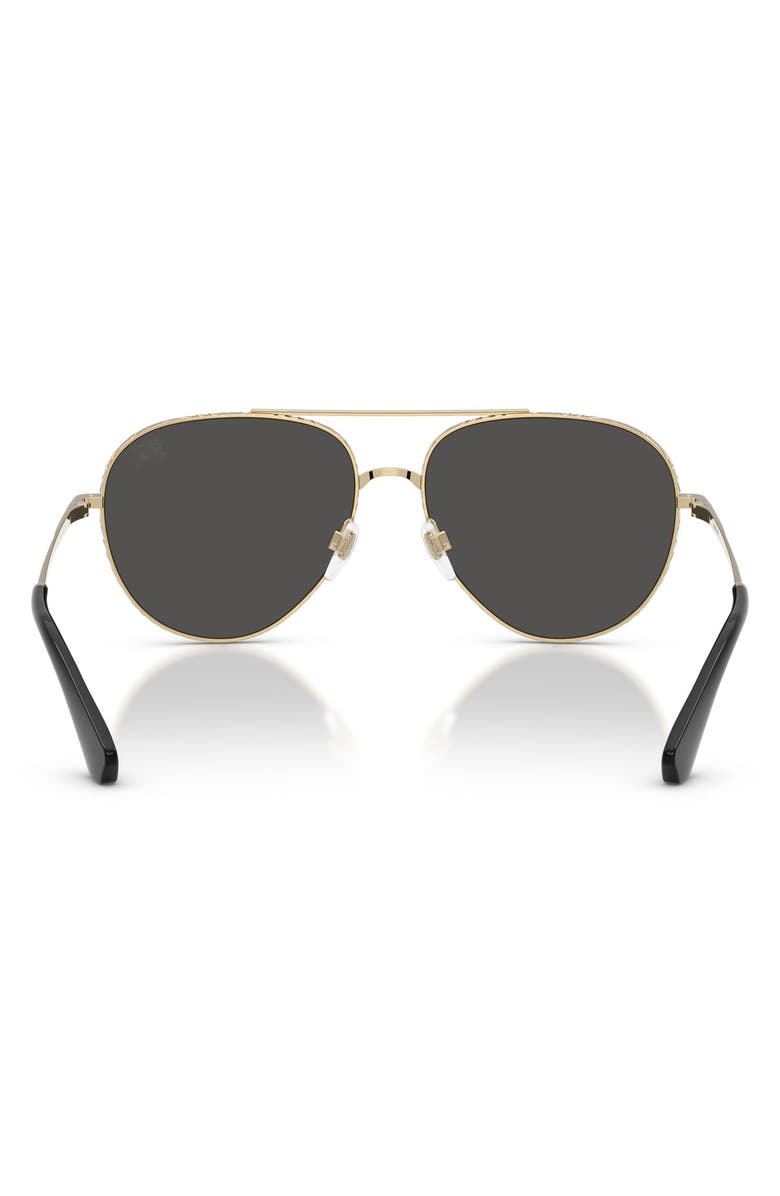 Burberry 59mm Pilot Sunglasses, Alternate, color, Light Gold / Dark Grey