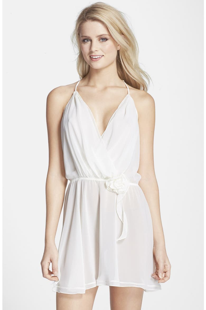 'Blossom II' Chiffon Babydoll, Main, color, IVORY