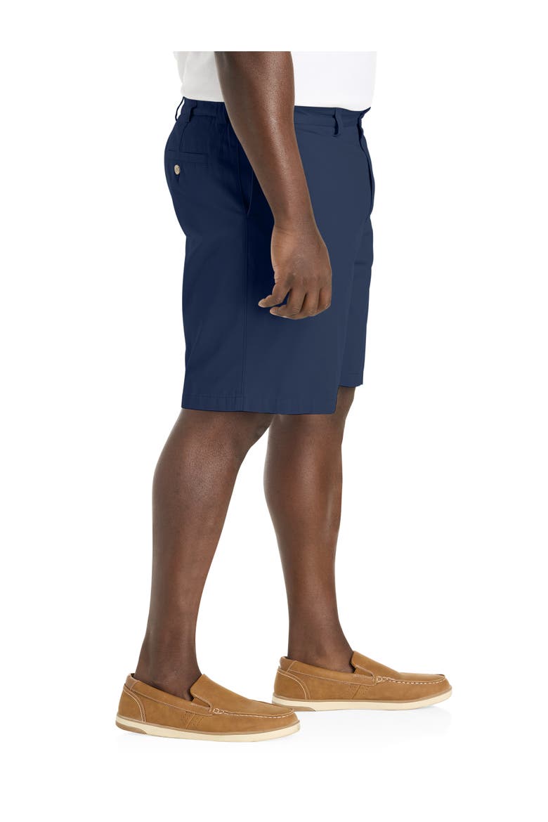 Big & Tall Waist-Relaxer Cotton Shorts, Alternate, color, NAVY