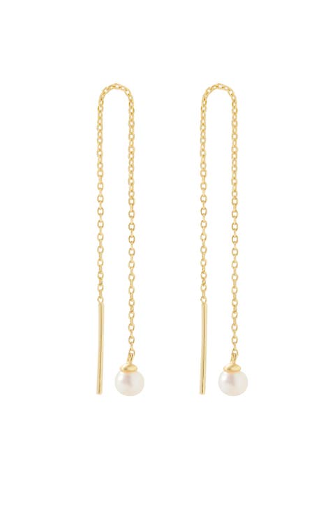 Pearl Threader Earrings - Abrielle