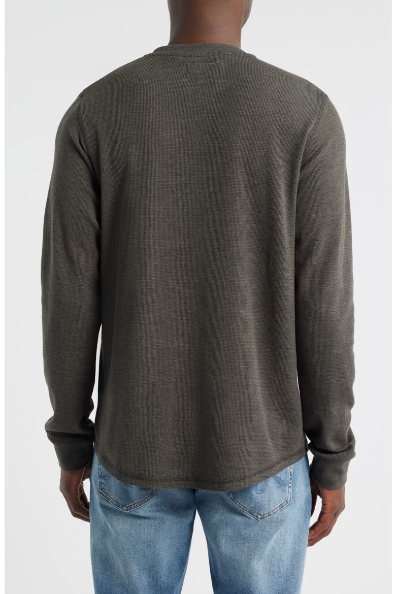 Calico Waffle Stitch Henley, Alternate, color, CHARCOAL HEATHER