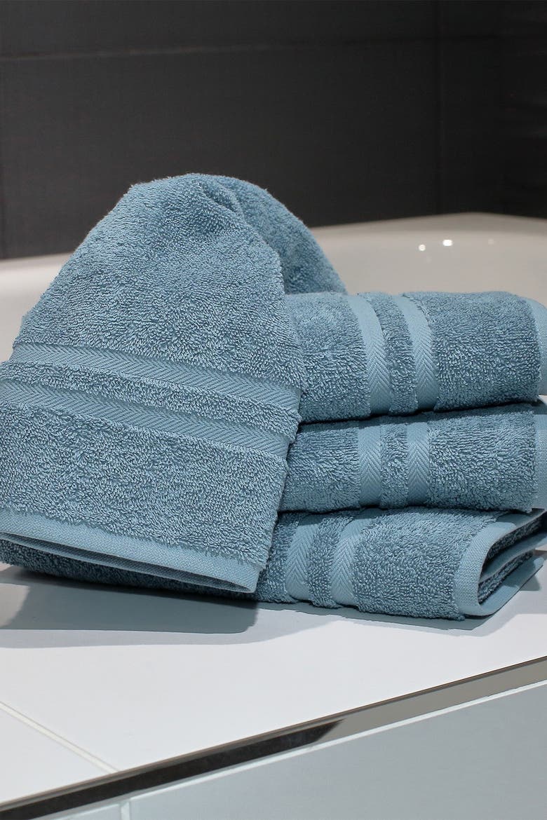Denzi Hand Towels - Set of 4 - Denzi Blue, Alternate, color, DENZI BLUE