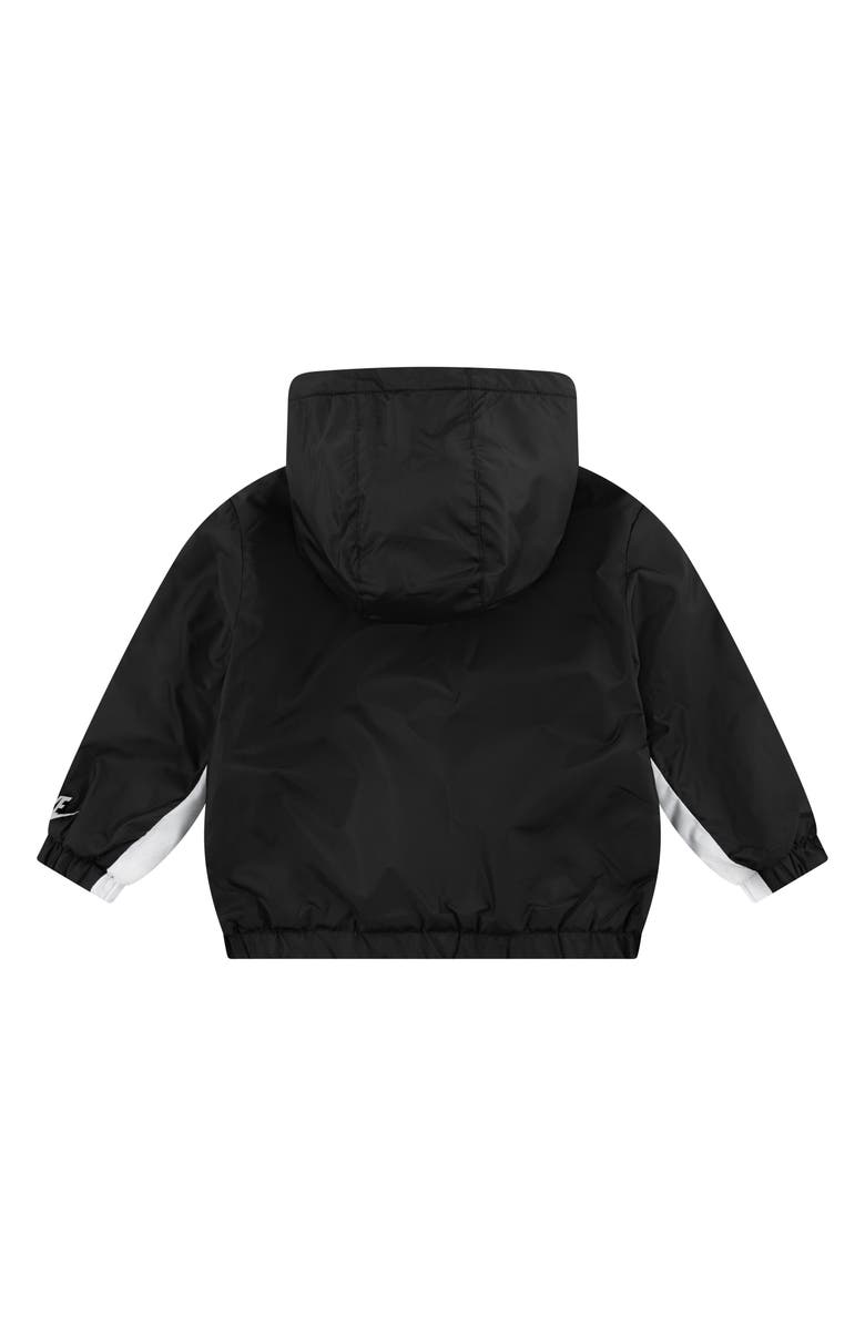 Nike Fleece Lined Windbreaker Jacket, Alternate, color, Black