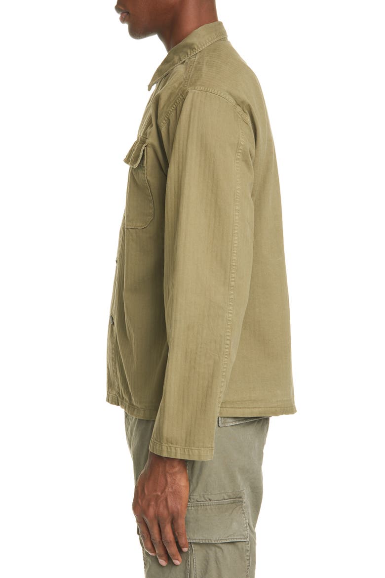 RRL Curtis Military Shirt Jacket, Alternate, color, OLIVE DRAB
