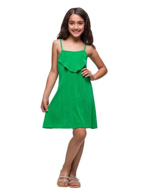 Shimmery Spaghetti Strap Knee Length Dress