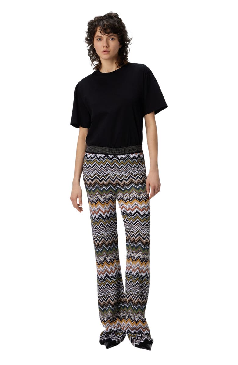 Missoni Long Pants With Chevron Pattern, Main, color, Multicoloured
