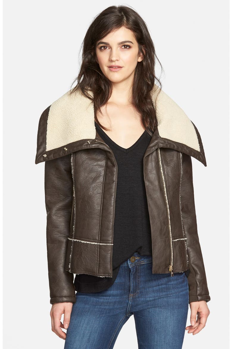 Sam Edelman Faux Shearling Moto Jacket (Women) | Nordstrom