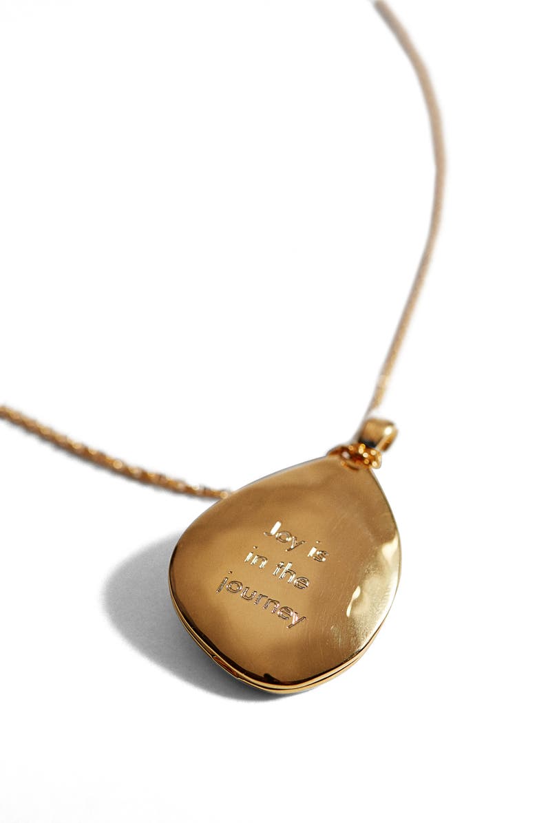 Monica Vinader Deia Pebble Locket Necklace, Main, color, Gp
