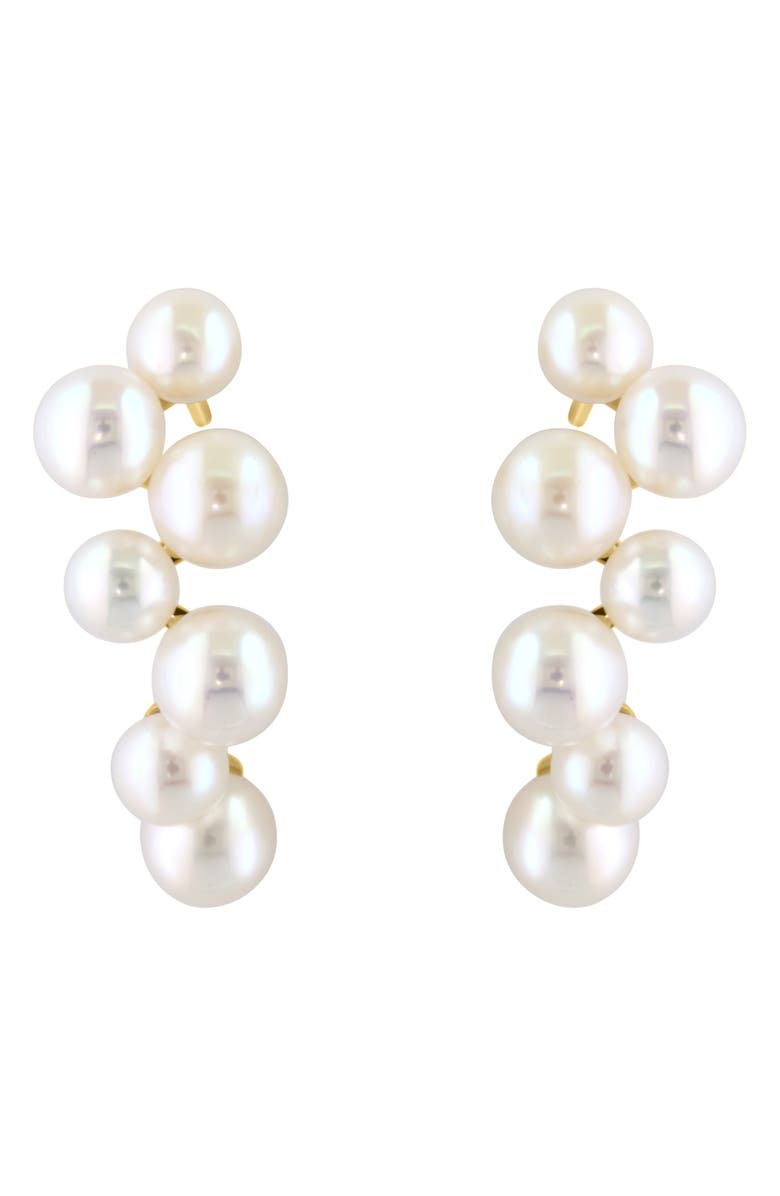 EFFY 14K Yellow Gold 4.5–5.5mm Freshwater Pearl Stud Earrings, Alternate, color, White