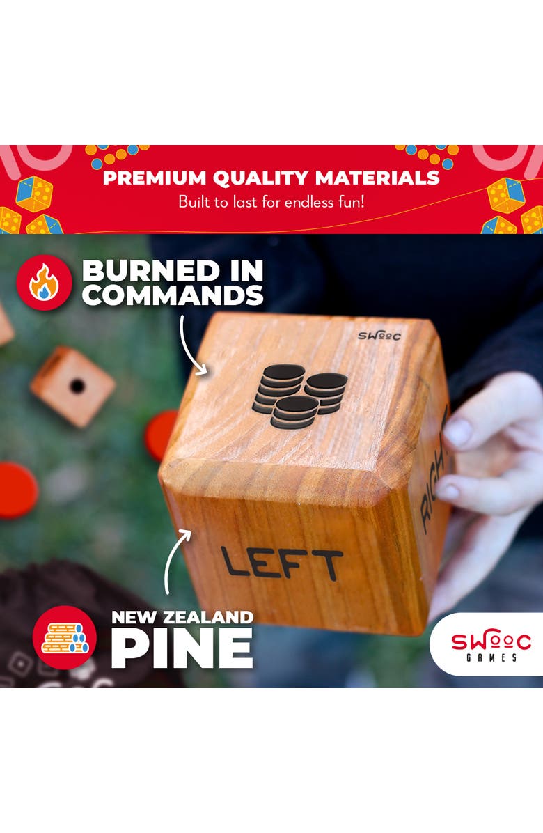 Swooc Games Giant Right Center Left Game, Alternate, color, Brown