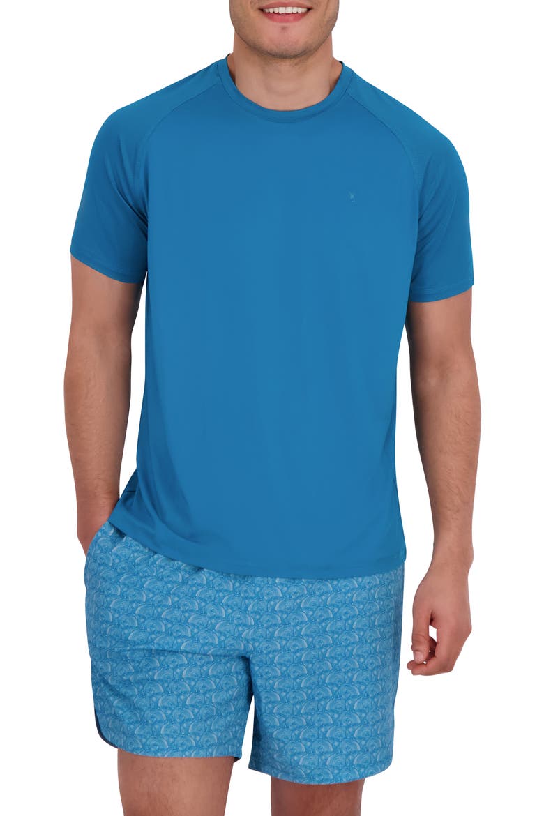 Short Sleeve Tech Waffle Rashguard, Main, color, SWELL