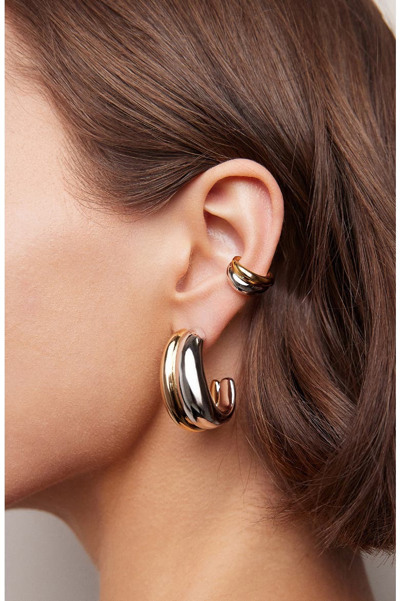 Chavez Two-Tone Ear Cuff, Alternate, color, TWO TONE