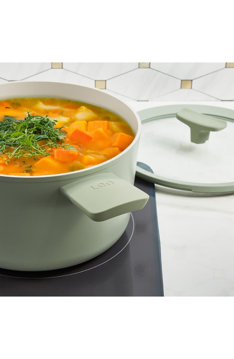BergHOFF Leo Balance 5.8-Quart Nonstick Covered Stockpot, Alternate, color, Sage