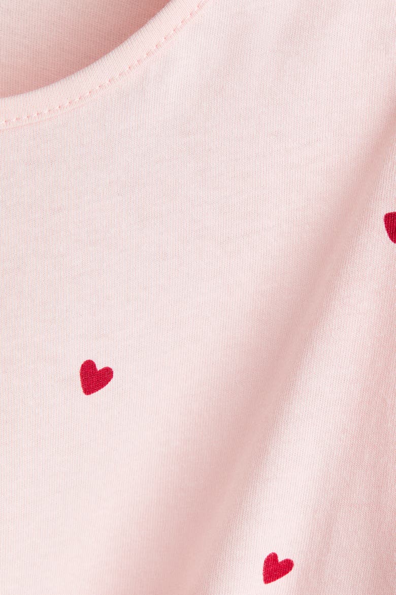 5-pack Long-sleeved Cotton T-shirts, Alternate, color, Red/hearts