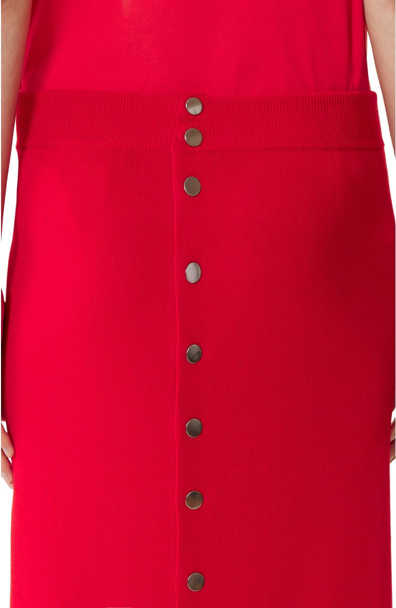 Lanvin Buttoned Long Skirt In Merino Wool, Alternate, color, Red